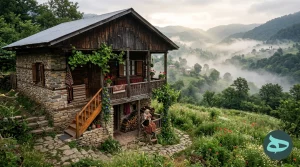 خانه‌ای روستایی و سنتی با معماری بومی در خورگام رودبار